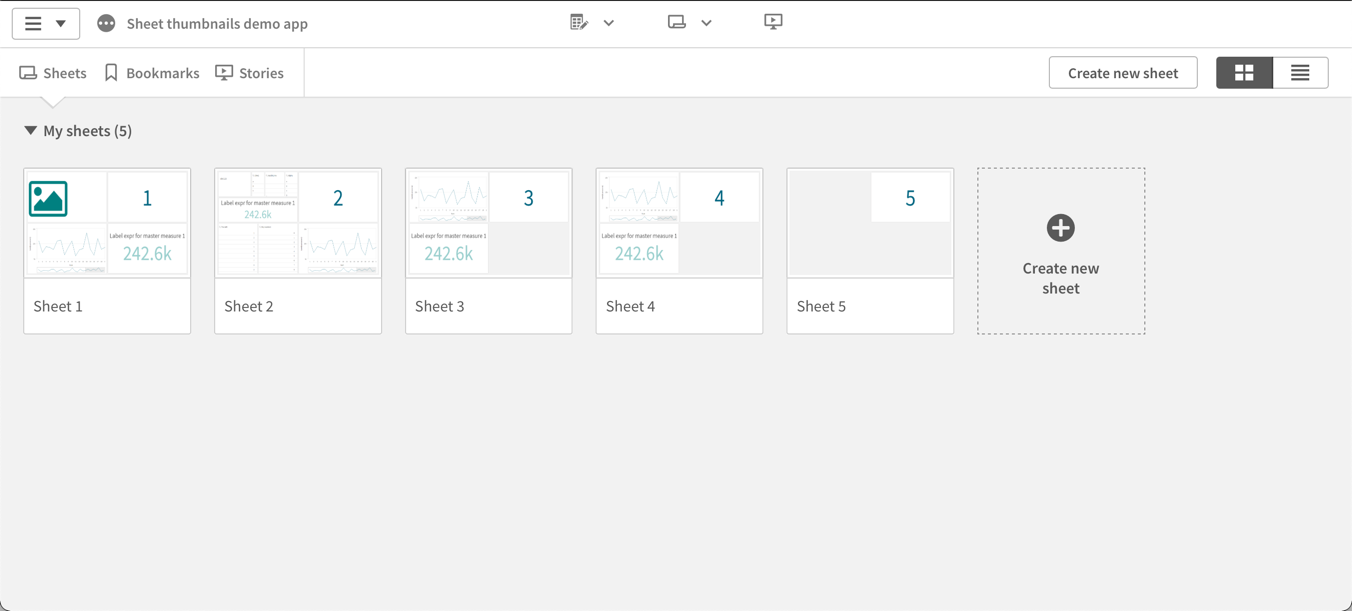 App overview with generated thumbnails App Overview After
