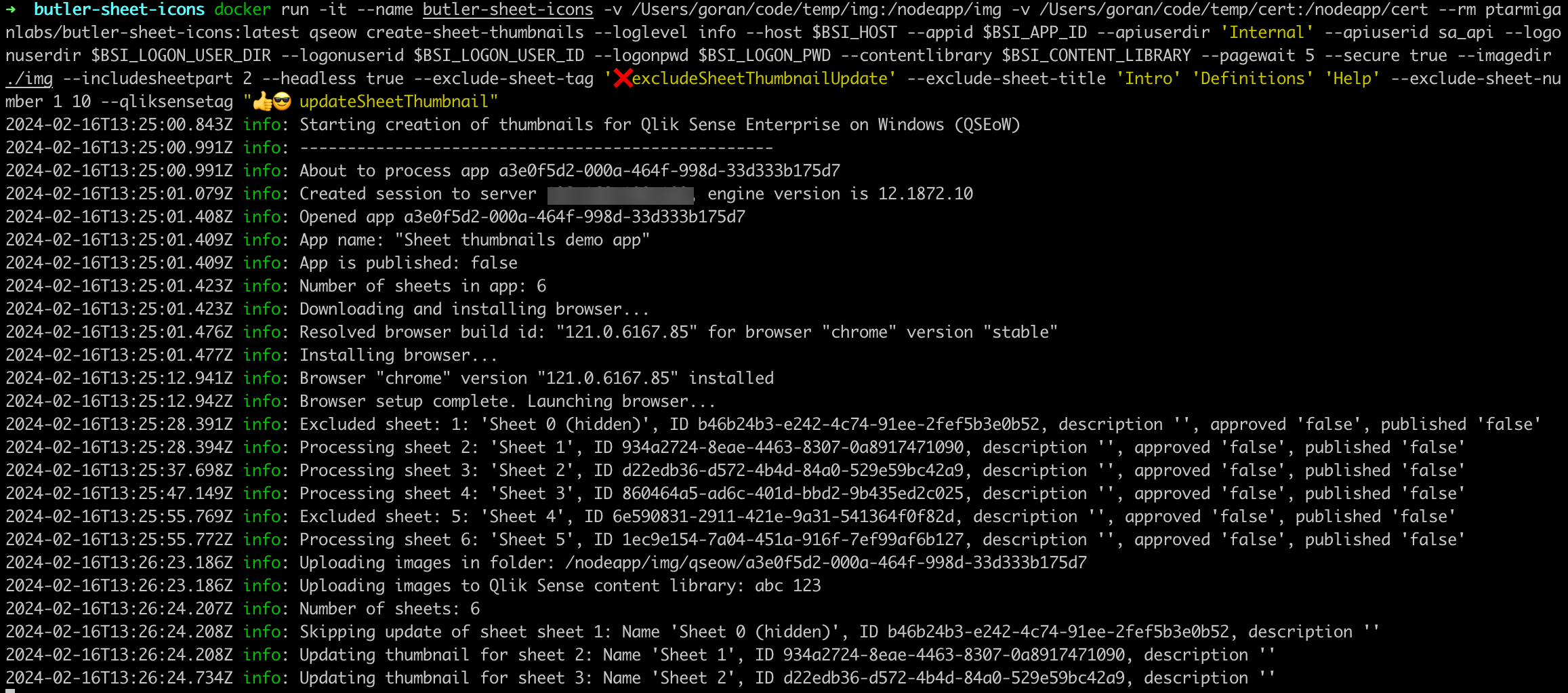 Butler Sheet Icons running in Docker for QSEoW Docker QSEoW Execution